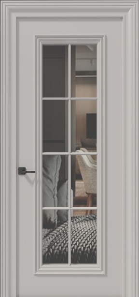 Межкомнатная дверь DL 795  агат эмаль, остекленная 